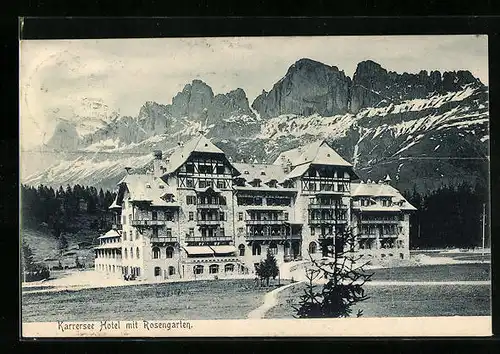 AK Karrersee, Hotel mit Rosengarten