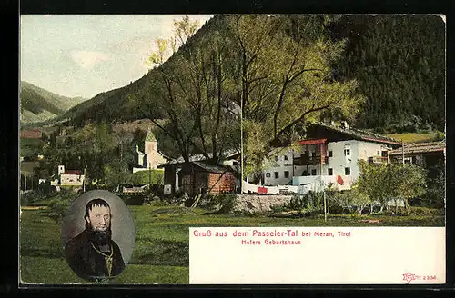 AK St. Leonhard, Hofers Geburtshaus im Passeier Tal