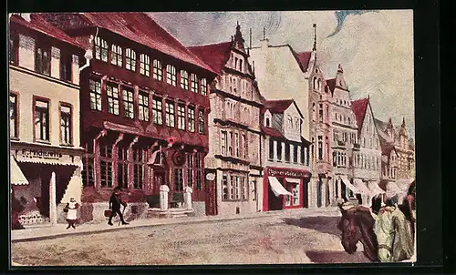 AK Hameln a. d. W., Blick auf die Osterstrasse