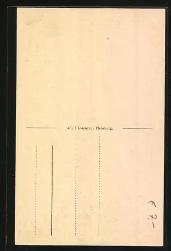AK Flensburg, Grossestrasse mit Kirche und Strassenbahn
