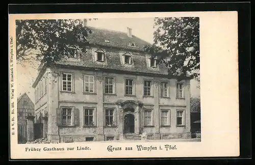 AK Wimpfen i. Thal, Früher Gasthaus zur Linde