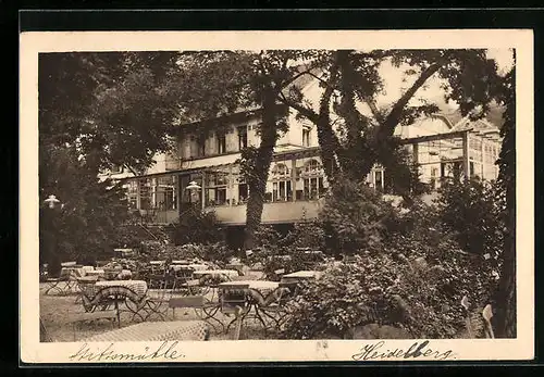 AK Ziegelhausen bei Heidelberg, Gasthaus Stifts-Mühle