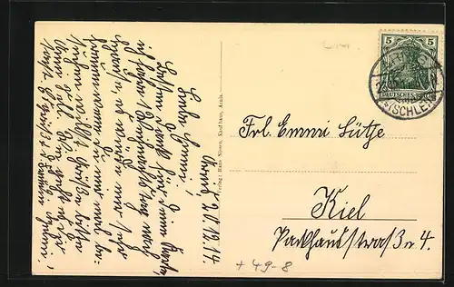 AK Bad Arnis, Motiv an der Windmühle, Boote