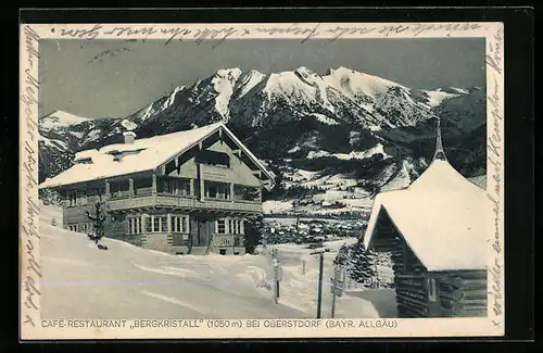 AK Oberstdorf /Bayr. Allgäu, Cafe-Restaurant Bergkristall