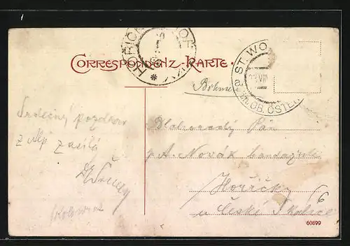 AK St. Wolfgang, Blick auf Kirche