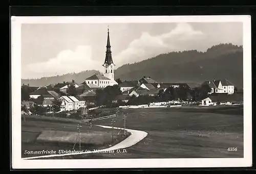 AK Ulrichsberg im Mühlkreis, Ortspartie mit Kirche