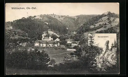 AK Mühlacken, Ortspartie und Kerzenstein
