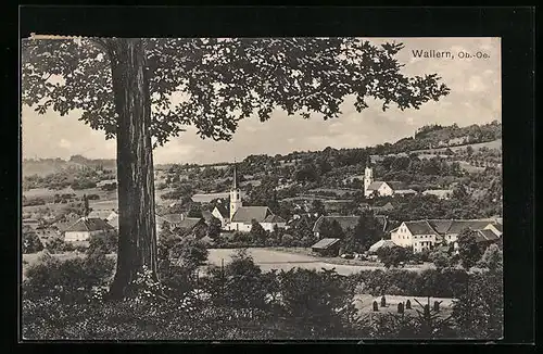 AK Wallern, Teilansicht mit Kirche