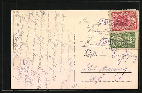 AK Wallern, Teilansicht mit Kirche