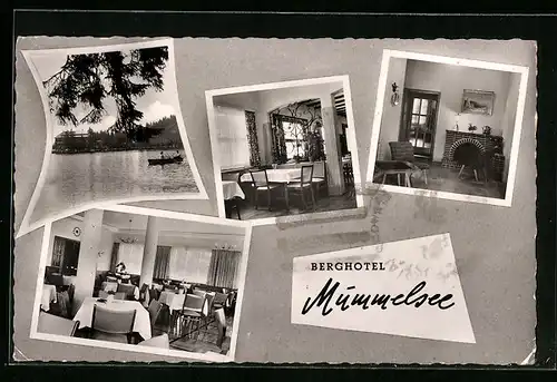 AK Seebach, Berghotel Mummelsee in vier Ansichten