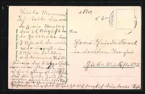 AK Markersbach, Totalansicht von einem Berg aus