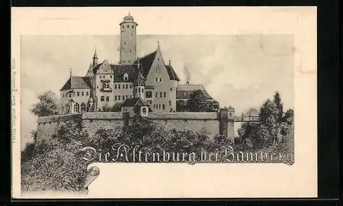 Künstler-AK Bamberg, Blick auf die Altenburg