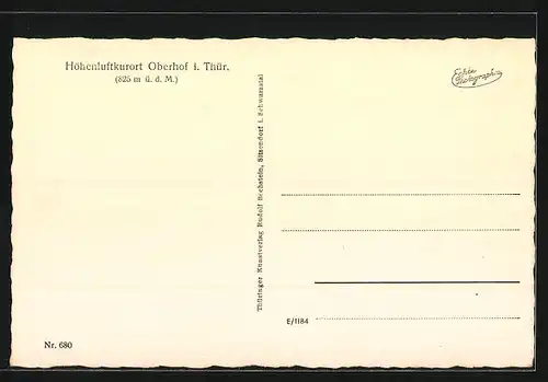 AK Oberhof i. Thür., vor dem Waldkaffee Obere Schenigerhütte