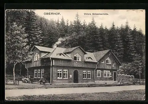 AK Oberhof i. Thür., vor der Unteren Schweizerhütte