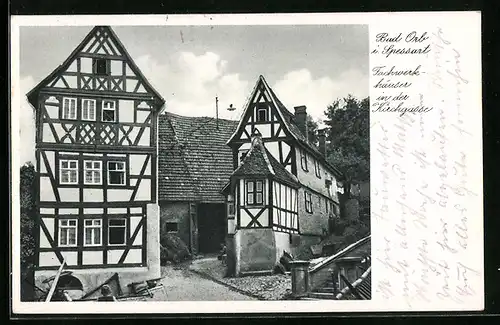AK Bad Orb i. Spessart, Fachwerkhäuser in der Kirchgasse