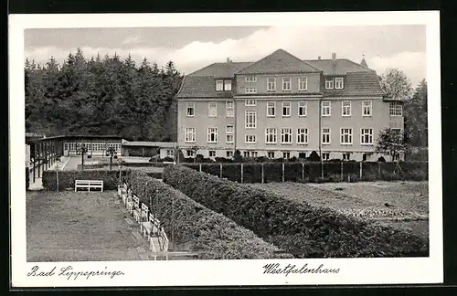 AK Bad Lippspringe, Anlagen vor dem Westfalenhaus