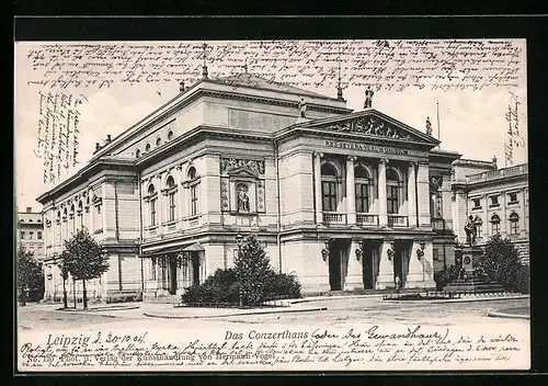 AK Leipzig, auf dem Vorplatz des Konzerthaus