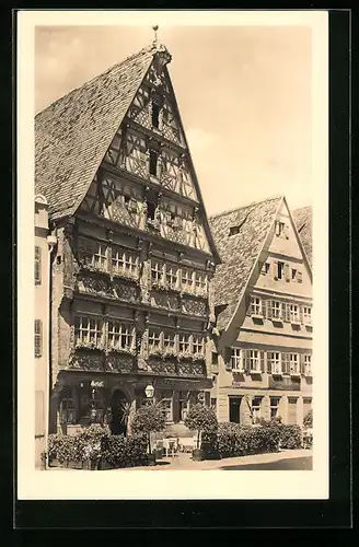 AK Dinkelsbühl, das Deutsche Haus, historische Fassade