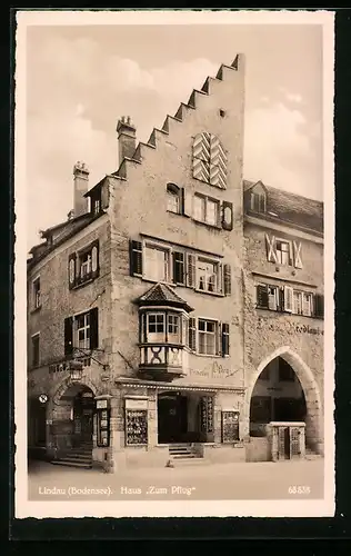 AK Lindau am Bodensee, am Haus Zum Pflug