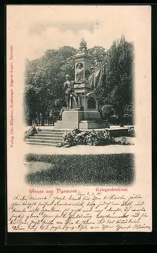 AK Bad Pyrmont, das Kriegerdenkmal