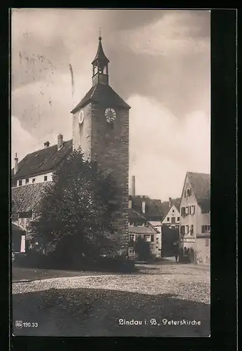 AK Lindau i. B., auf dem Platz vor der Peterskirche