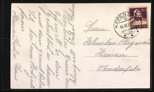 AK Appenzell, Generalansicht mit Hochkasten