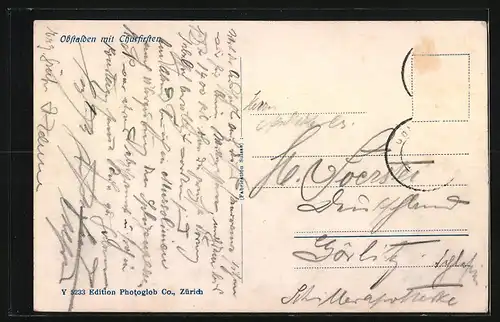 AK Obstalden, Generalansicht mit Churfirsten