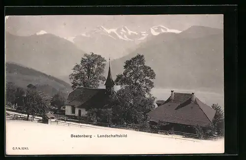 AK Beatenberg, Landschaftsbild von der Kapelle aus gesehen