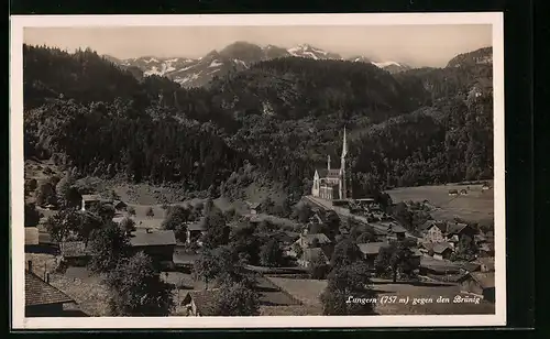 AK Lungern, Ortsansicht gegen den Brünig