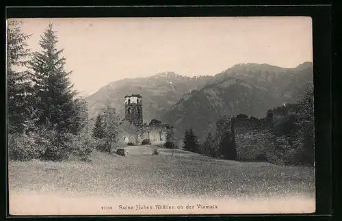 AK Viamala, an der Ruine Hohen Rhätien
