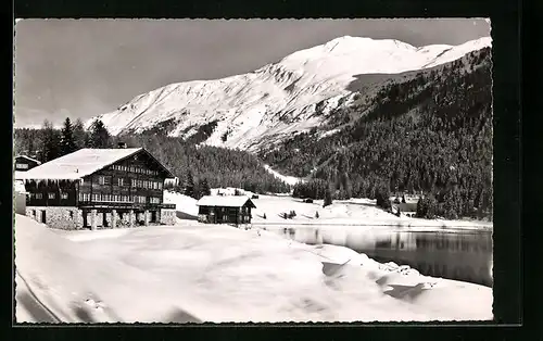 AK Davos-Dorf, das Oberst von Sprecher-Haus im Schnee