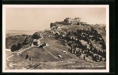 AK Rigi-Staffel und Kulm, Blick auf den Sonnenaufgang