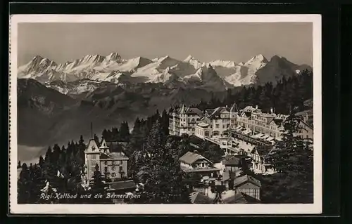 AK Rigi-Kaltbad, Generalansicht gegen die Berner Alpen