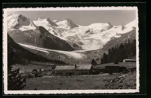 AK Lugano, am Hotel Roseg - Gletscher