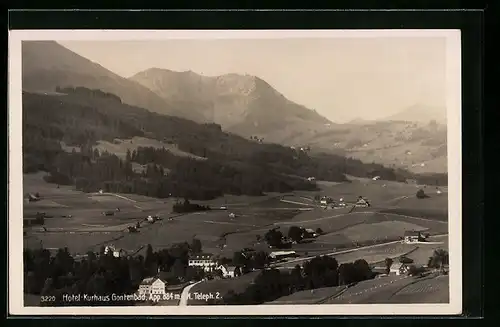 AK Gontenbad, Talpanorama mit dem Hotel Kurhaus