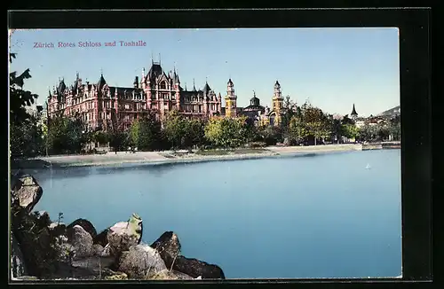 AK Zürich, Rotes Schloss und die Tonhalle