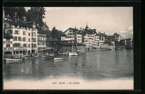 AK Zürich, Schiffe an der Schipfe