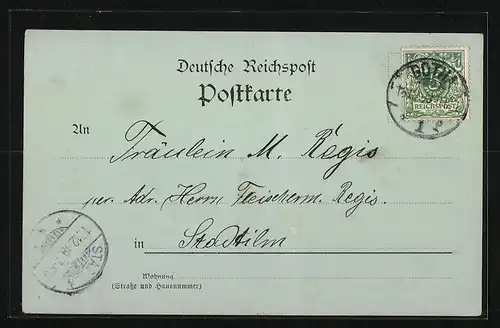 Mondschein-AK Gotha, Denkmäler unter dem Schlossberg