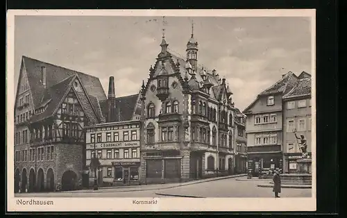 AK Nordhausen, am Rathaus auf dem Kornmarkt
