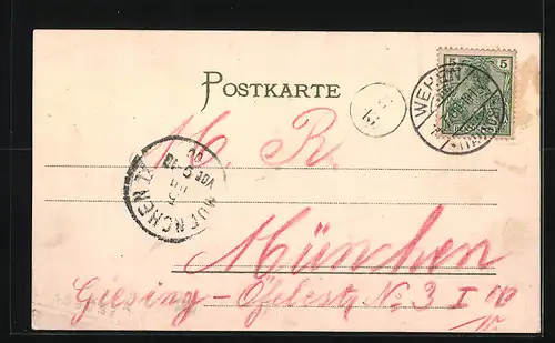 AK Mainz a. Rh., Huldigung am Denkmal 24. Juni 1900 zur Gutenberg-Feier