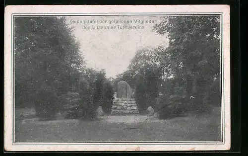 AK Lüssum, Gedenktafel der gefallenen Mitglieder des Turnvereins