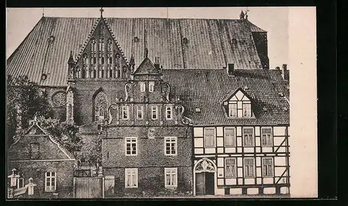 AK Verden Aller, am Lugenstein, die Kirche im Hintergrund