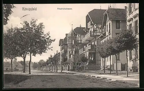 AK Königsfeld, Häuserfront in der Friedrichstrasse
