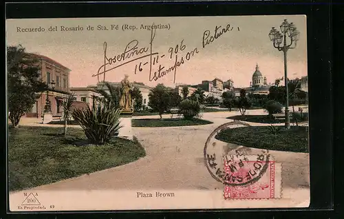 AK Recuerdo del Rosario de Sta. Fe, Plaza Brown