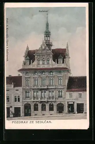 AK Sedlcan, Fassade des Rathauses