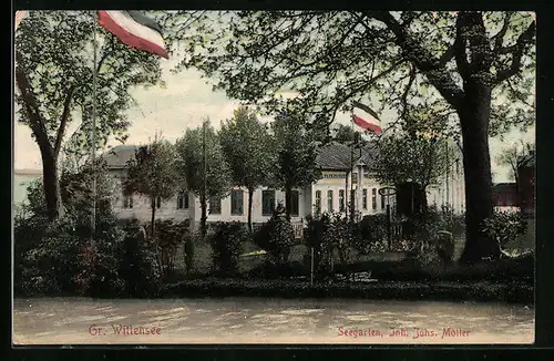 AK Gr. Wittensee, Gasthaus Seegarten von Johs. Möller