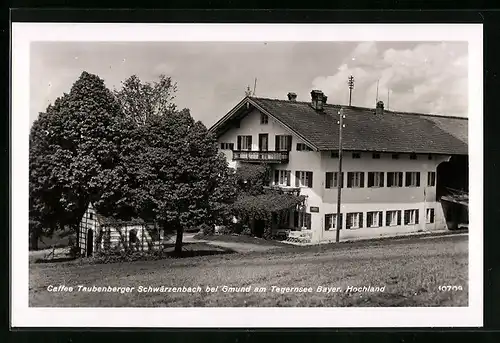 AK Schwärzenbach bei Gmund, Cafe Taubenberger