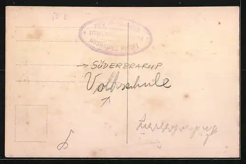 Foto-AK Süderbrarup, Volksschule