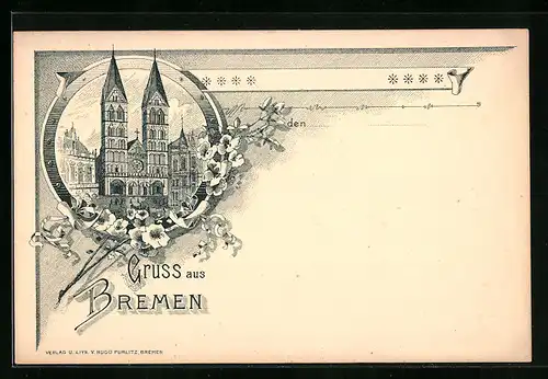 Lithographie Bremen, Kirche