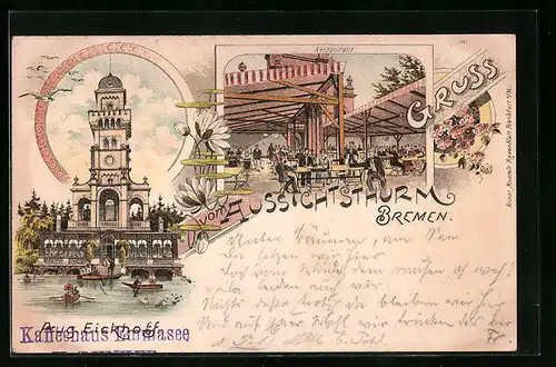 Lithographie Bremen, Restaurant am Aussichtsturm